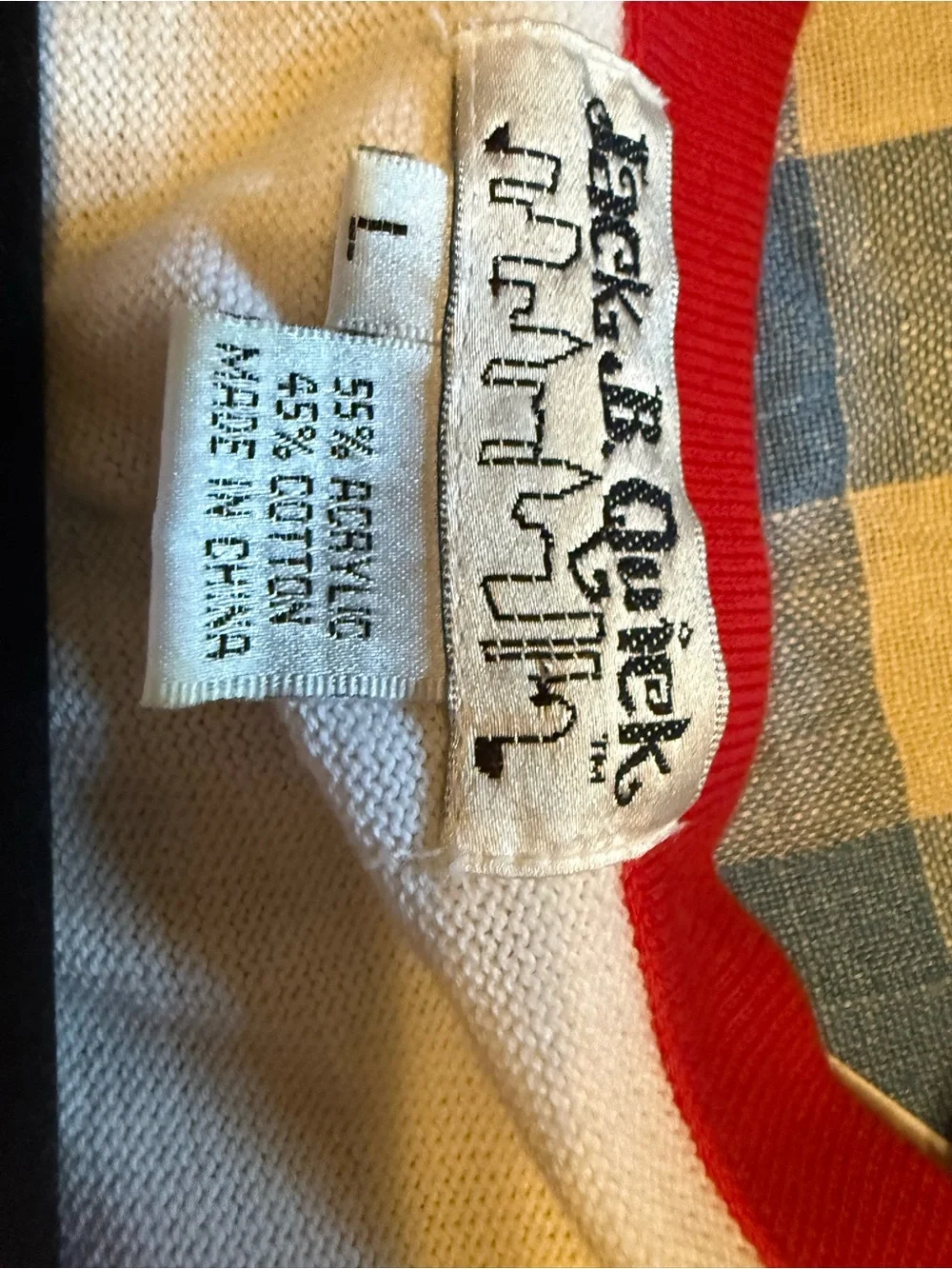 VTG Americana sweater tank flag USA size L EUC
